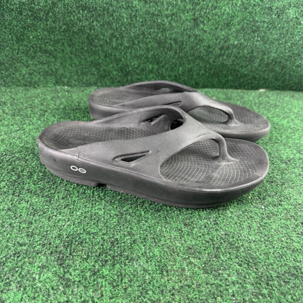 Oofos Original Black Recovery Comfort Flip Flop Sandals Men’s Size 8 Women’s 10